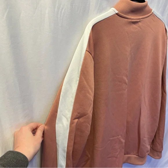 Puma Mens Pink/White Track Jacket XXL Long Sleeve Pocket Zip Athletic Sporty - Picture 13 of 14